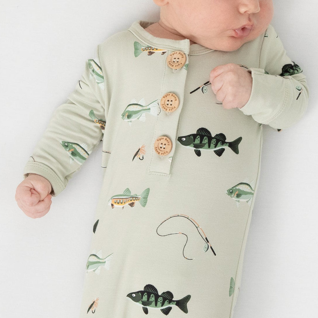 Knotted Day Gown with Hat Set Set in Fishing - Image 2