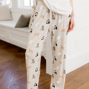 Women's Lounge Pants in Fluffy Cat