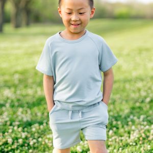 Short Sleeve Jogger Set in Fog