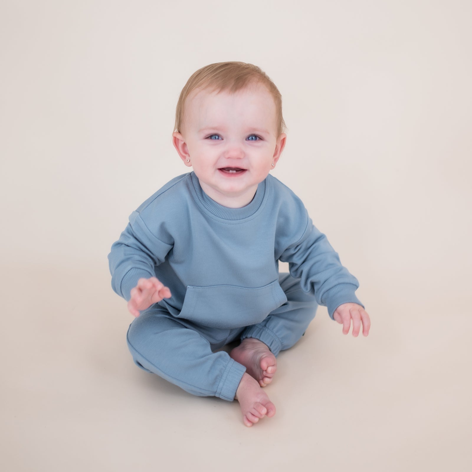 French Terry Jogger Set in Slate - Image 5
