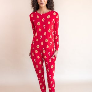 Women's Jogger Pajama Set in Gingerbread