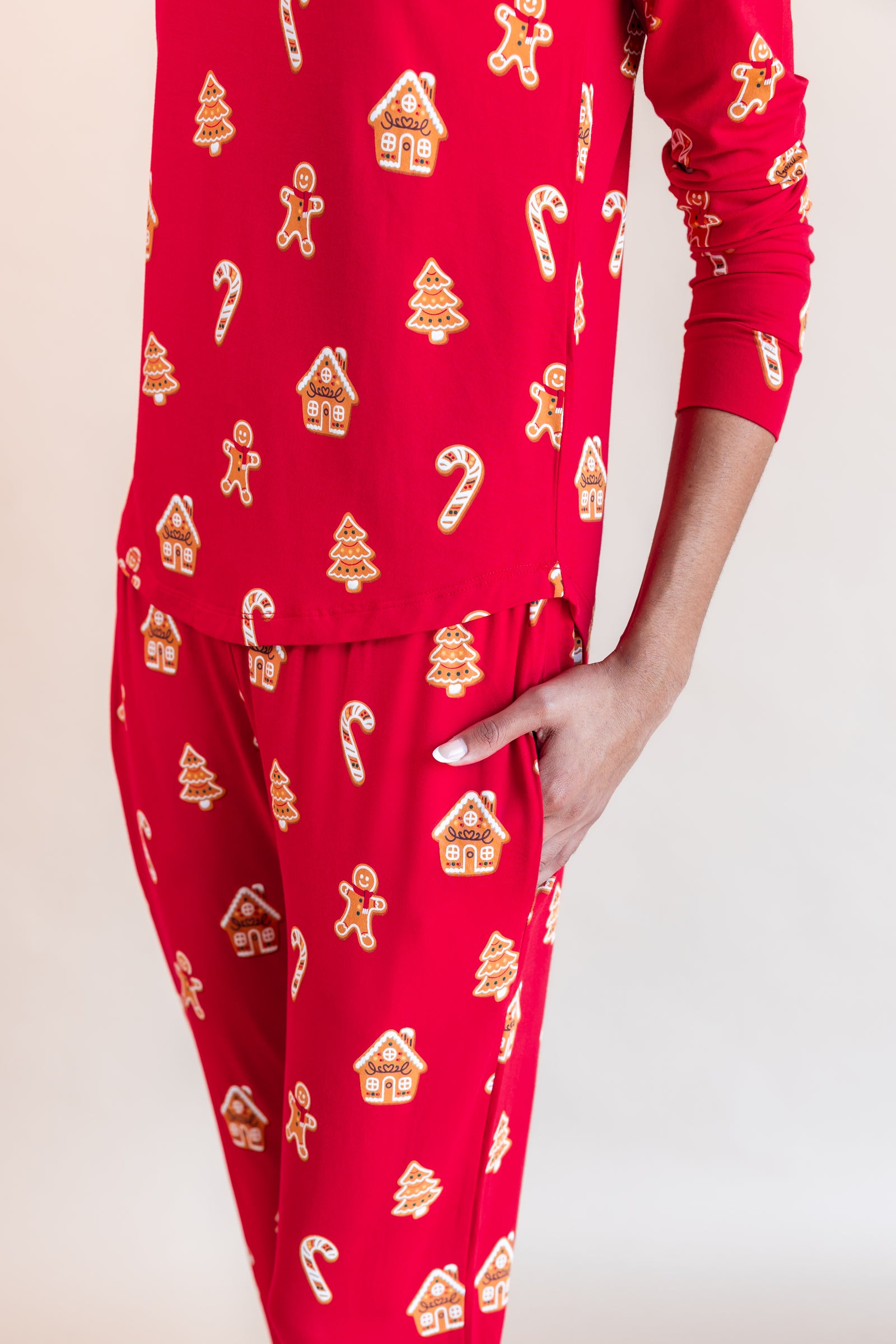 Women's Jogger Pajama Set in Gingerbread - Image 3