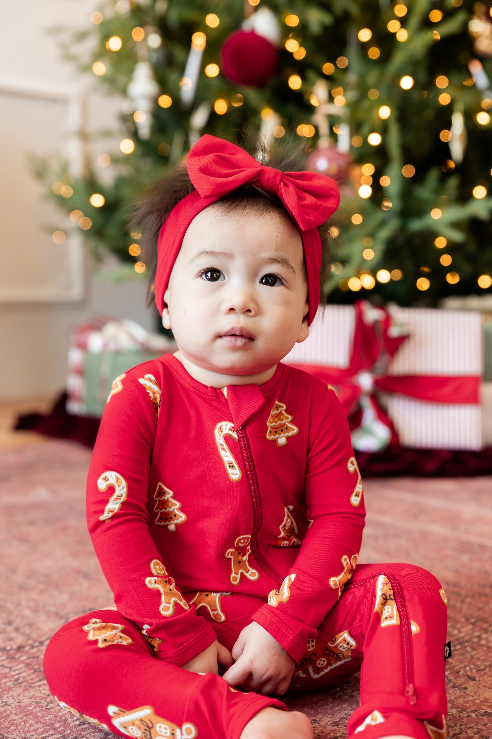 Zippered Romper in Gingerbread