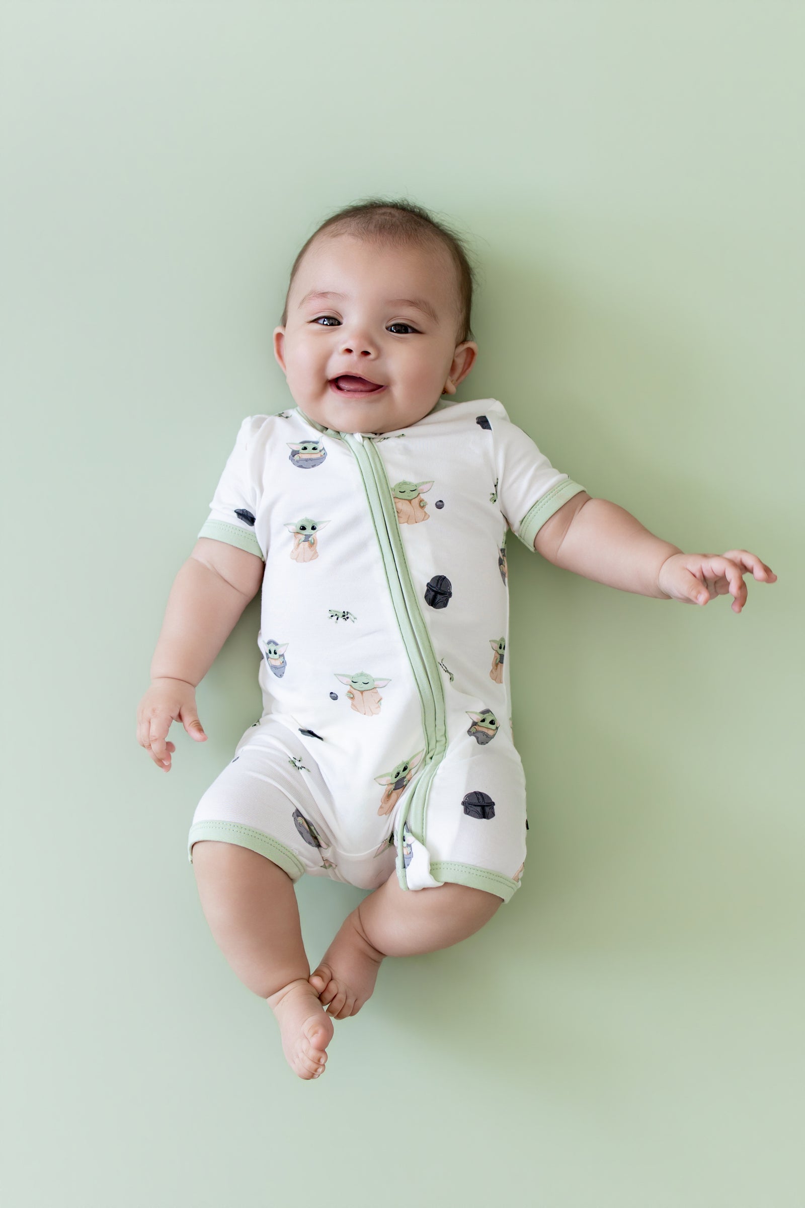 Zipper Shortall Romper in Grogu™ - Image 3