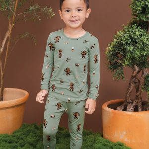 Long Sleeve Pajamas in Groot