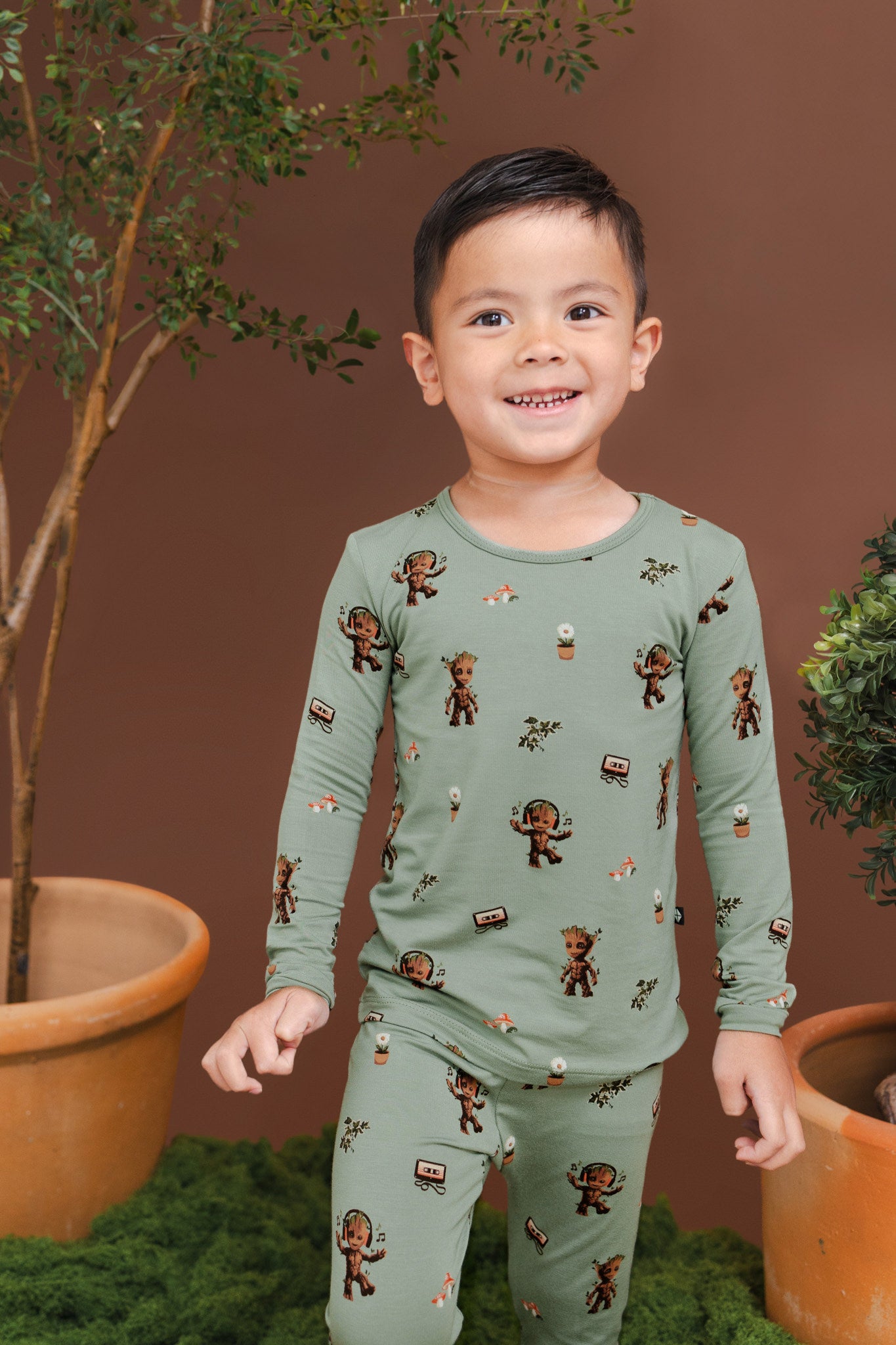 Long Sleeve Pajamas in Groot - Image 3