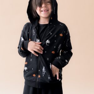 Zip-Up Hoodie in Halloween Friends