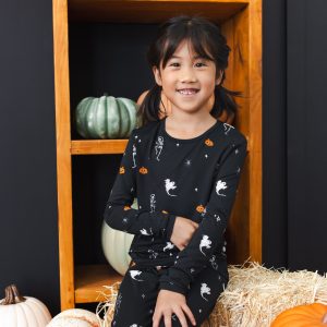 Long Sleeve Pajamas in Halloween Friends