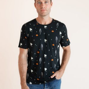 Men's Crew Neck Tee in Halloween Friends