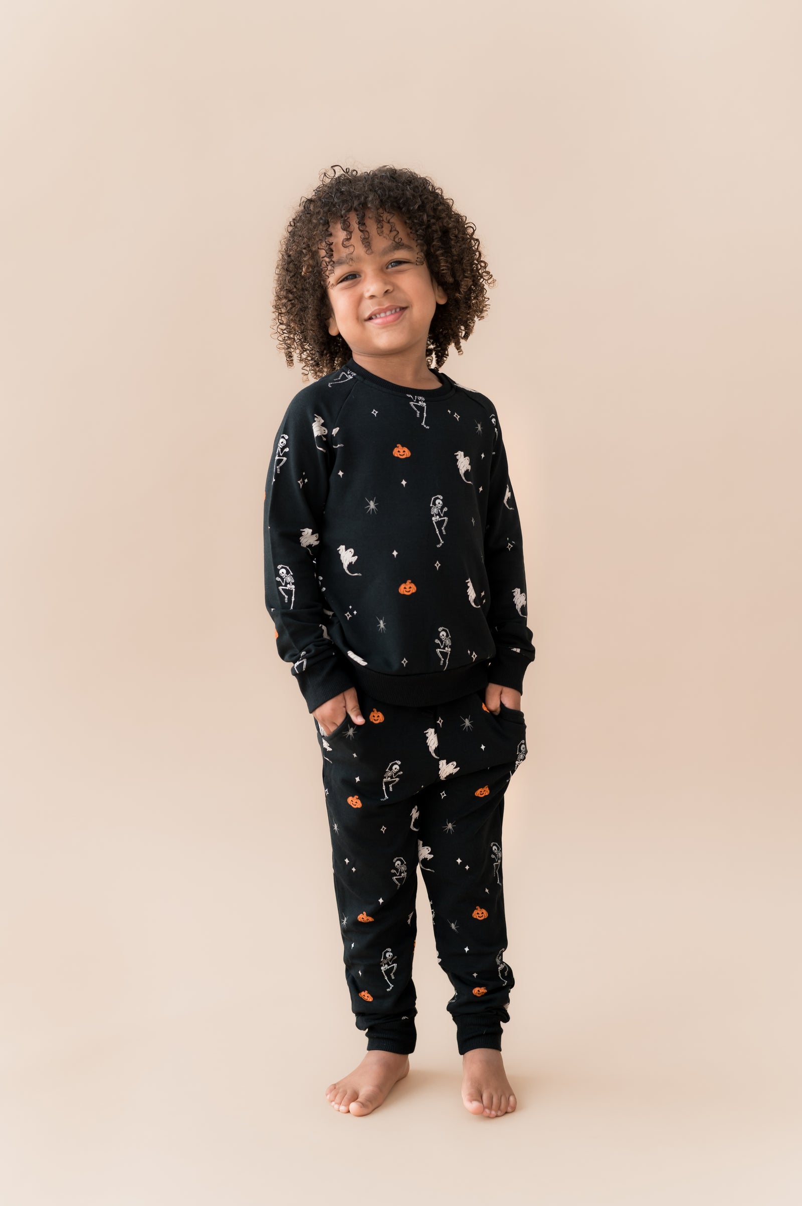 Long Sleeve Jogger Set in Halloween Friends - Image 3