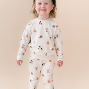 Long Sleeve Jogger Set in Halloween Teddy