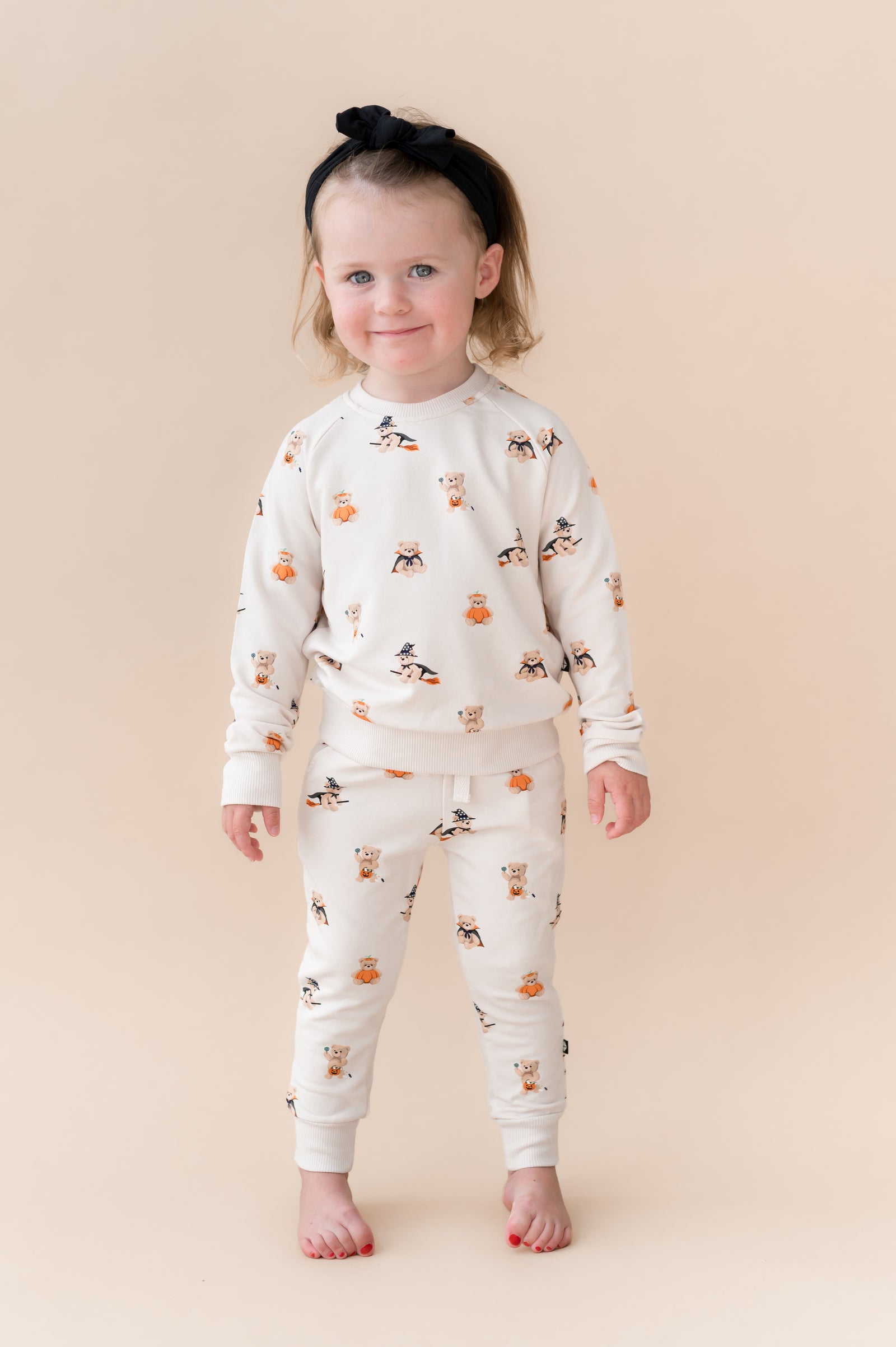 Long Sleeve Jogger Set in Halloween Teddy - Image 3