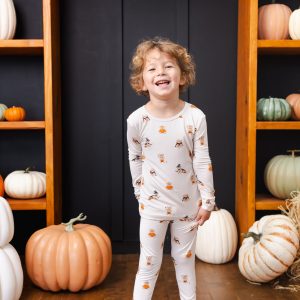 Long Sleeve Pajamas in Halloween Teddy