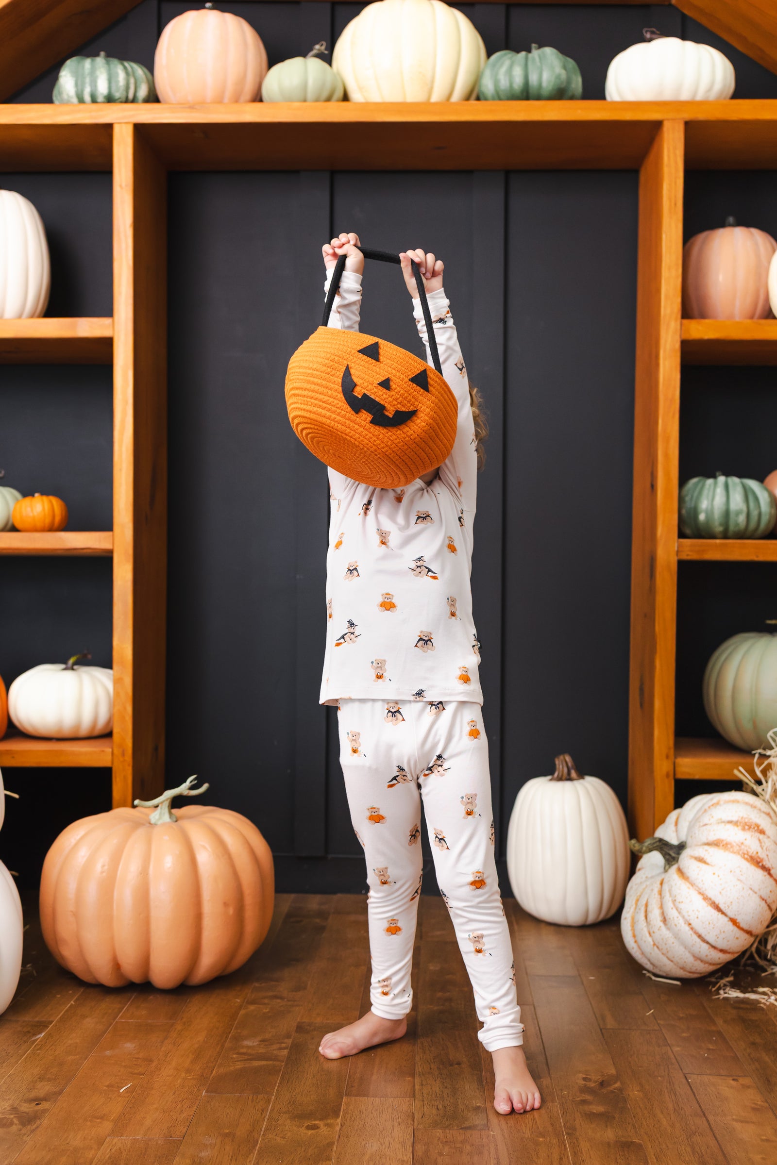 Long Sleeve Pajamas in Halloween Teddy - Image 7