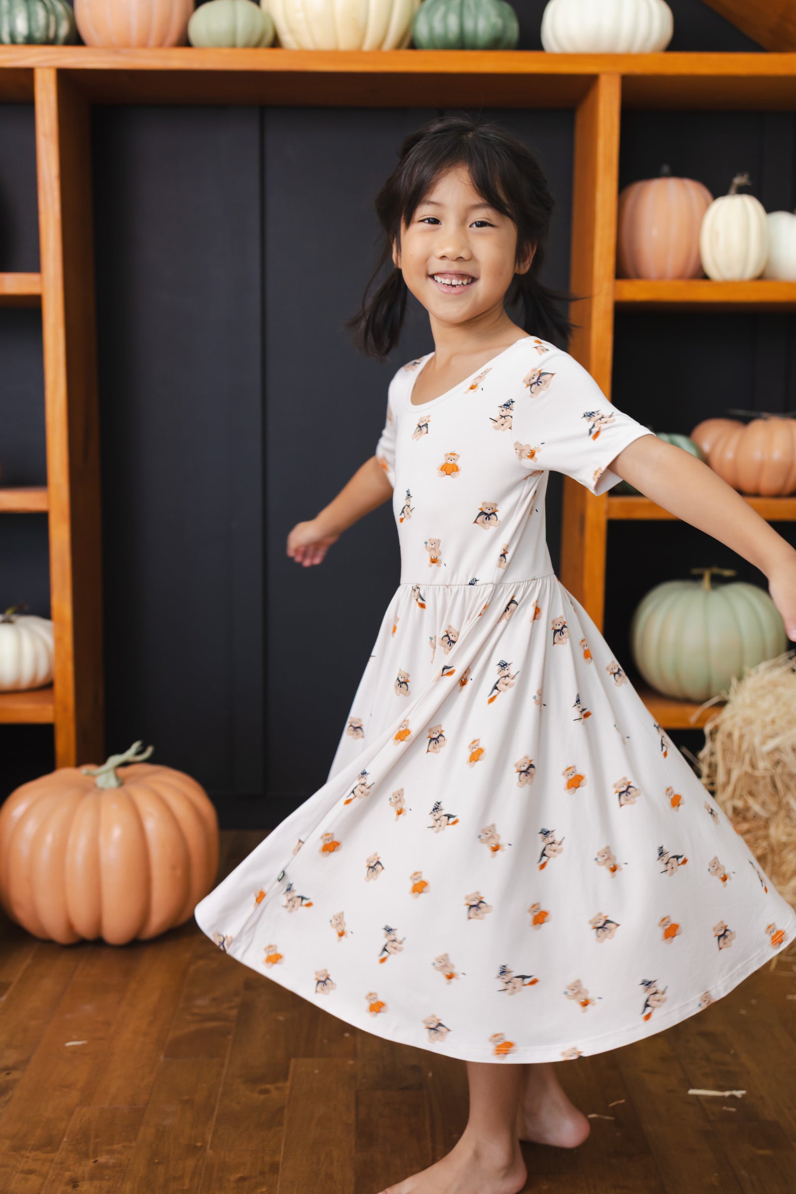Twirl Dress in Halloween Teddy - Image 4