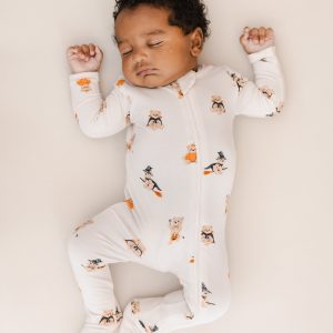 Zippered Footie in Halloween Teddy