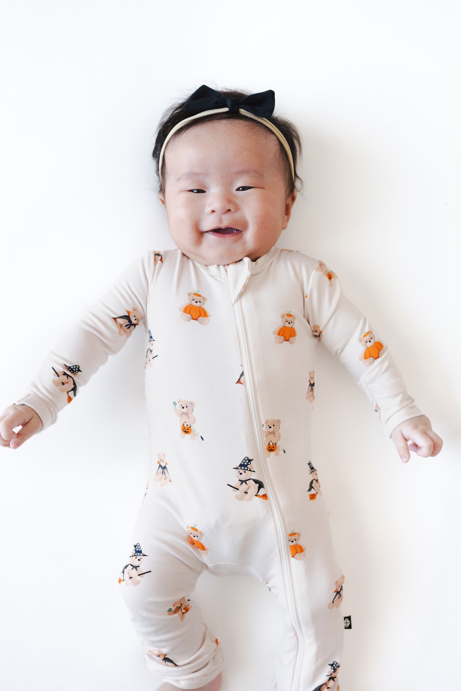 Zippered Romper in Halloween Teddy - Image 3