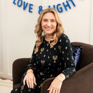 Women's Jogger Pajama Set in Hanukkah Nights