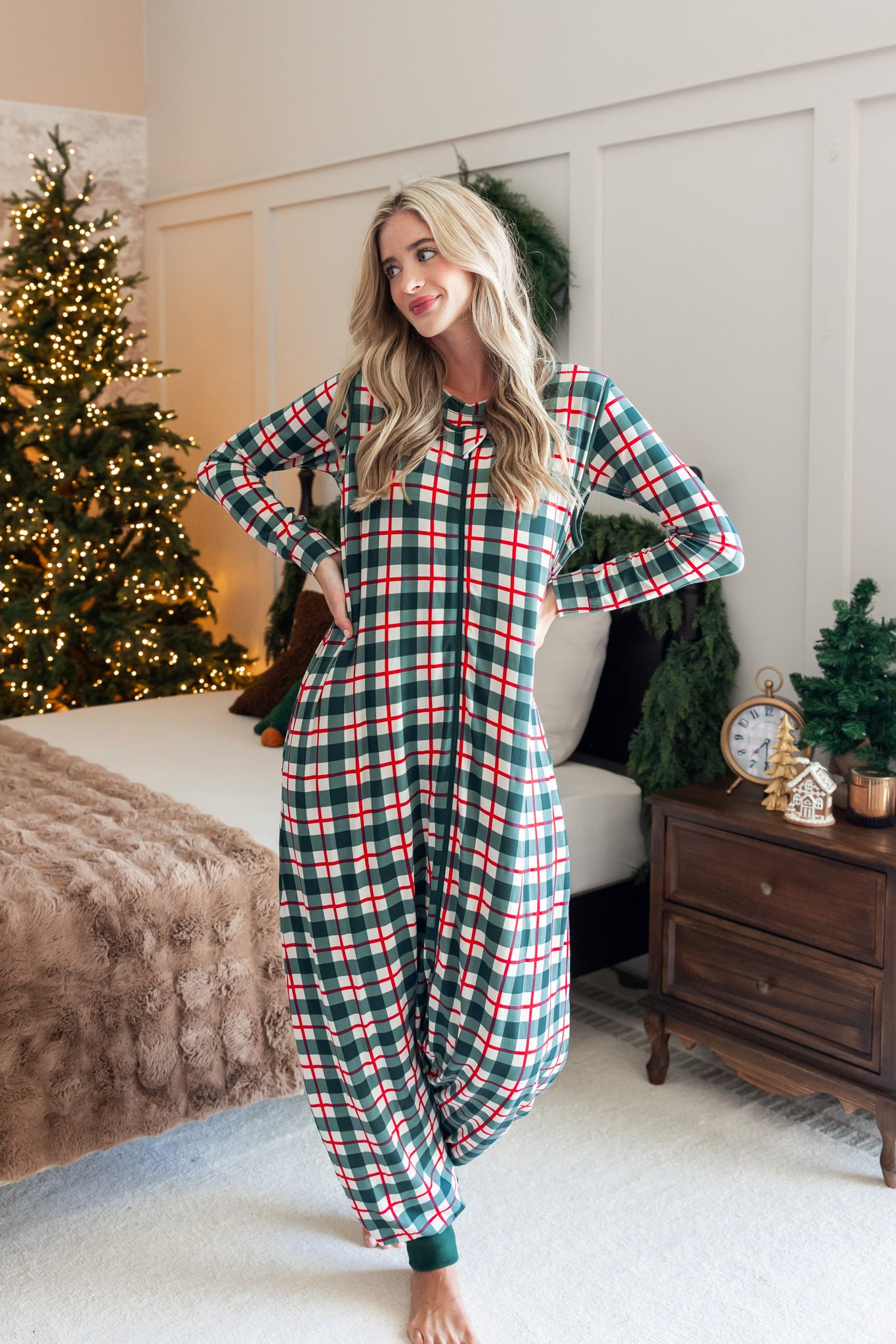 Adult Sleep Bag Walker in Holiday Plaid - Image 3