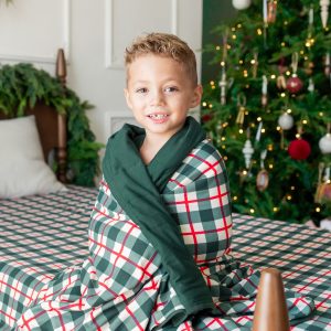 Toddler Blanket in Holiday Plaid 1.0