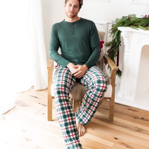 Men's Lounge Pants in Holiday Plaid