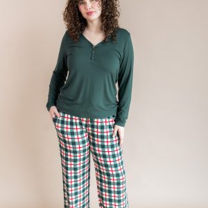 Women's Lounge Pants in Holiday Plaid