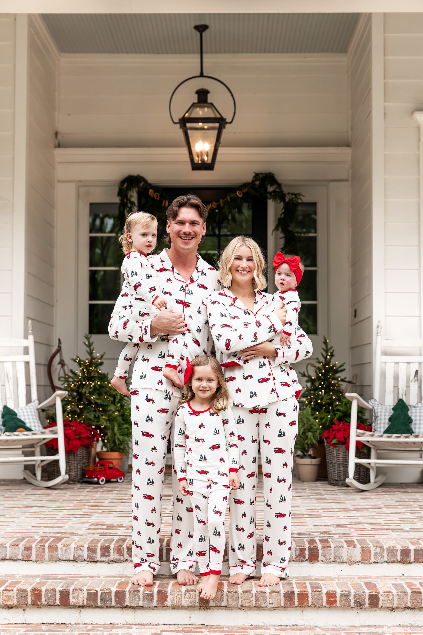 Men's Long Sleeve Pajama Set in Holiday Tree Farm - Image 2