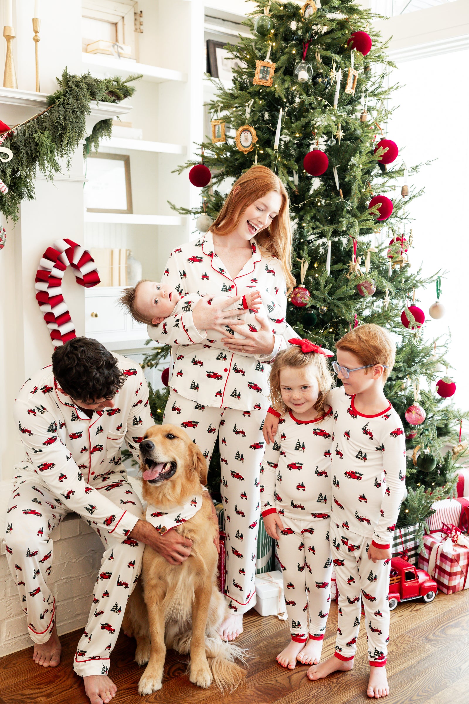 Long Sleeve Pajamas in Holiday Tree Farm - Image 3
