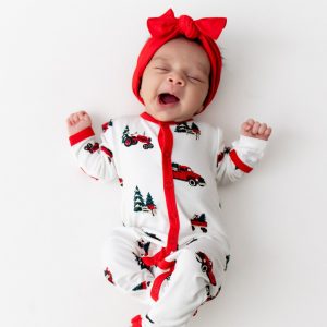 Romper in Holiday Tree Farm