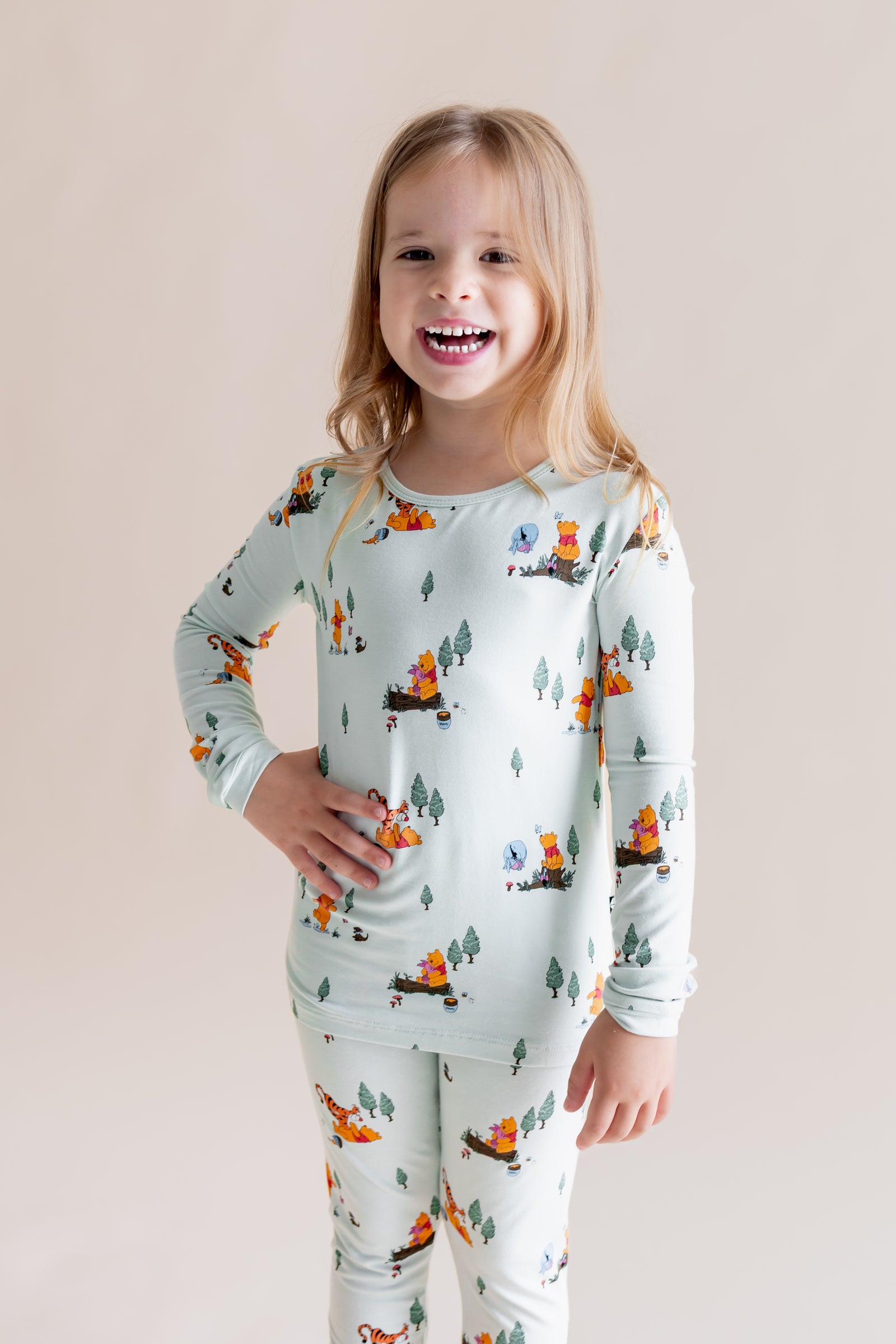 Long Sleeve Pajamas in Winnie the Pooh Hundred Acre Wood - Image 3