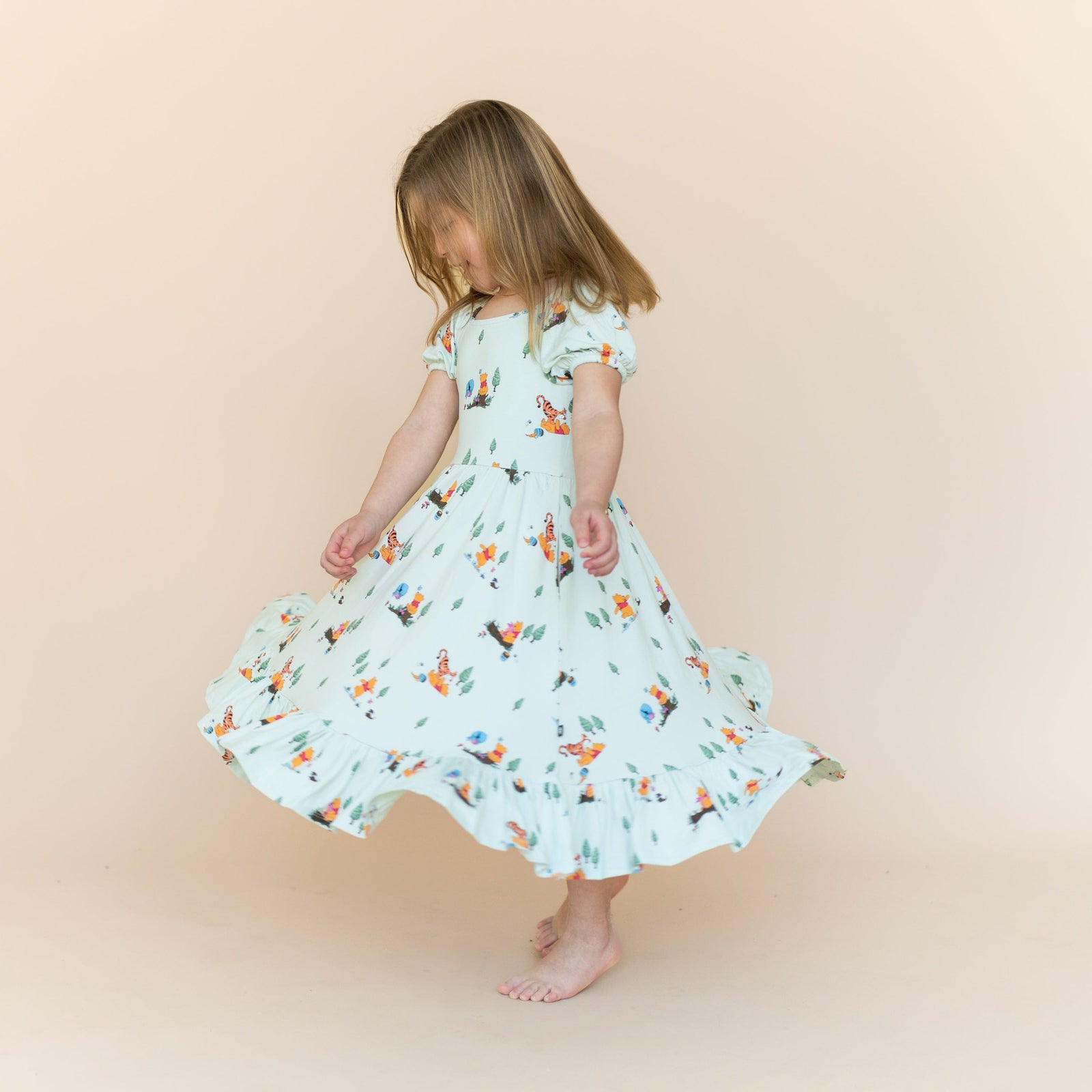Puff Sleeve Twirl Dress in Winnie the Pooh Hundred Acre Wood - Image 5