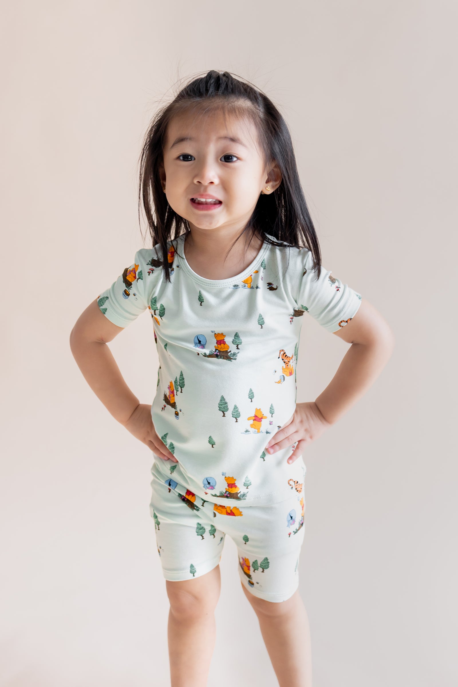 Short Sleeve Pajamas in Winnie the Pooh Hundred Acre Wood - Image 3