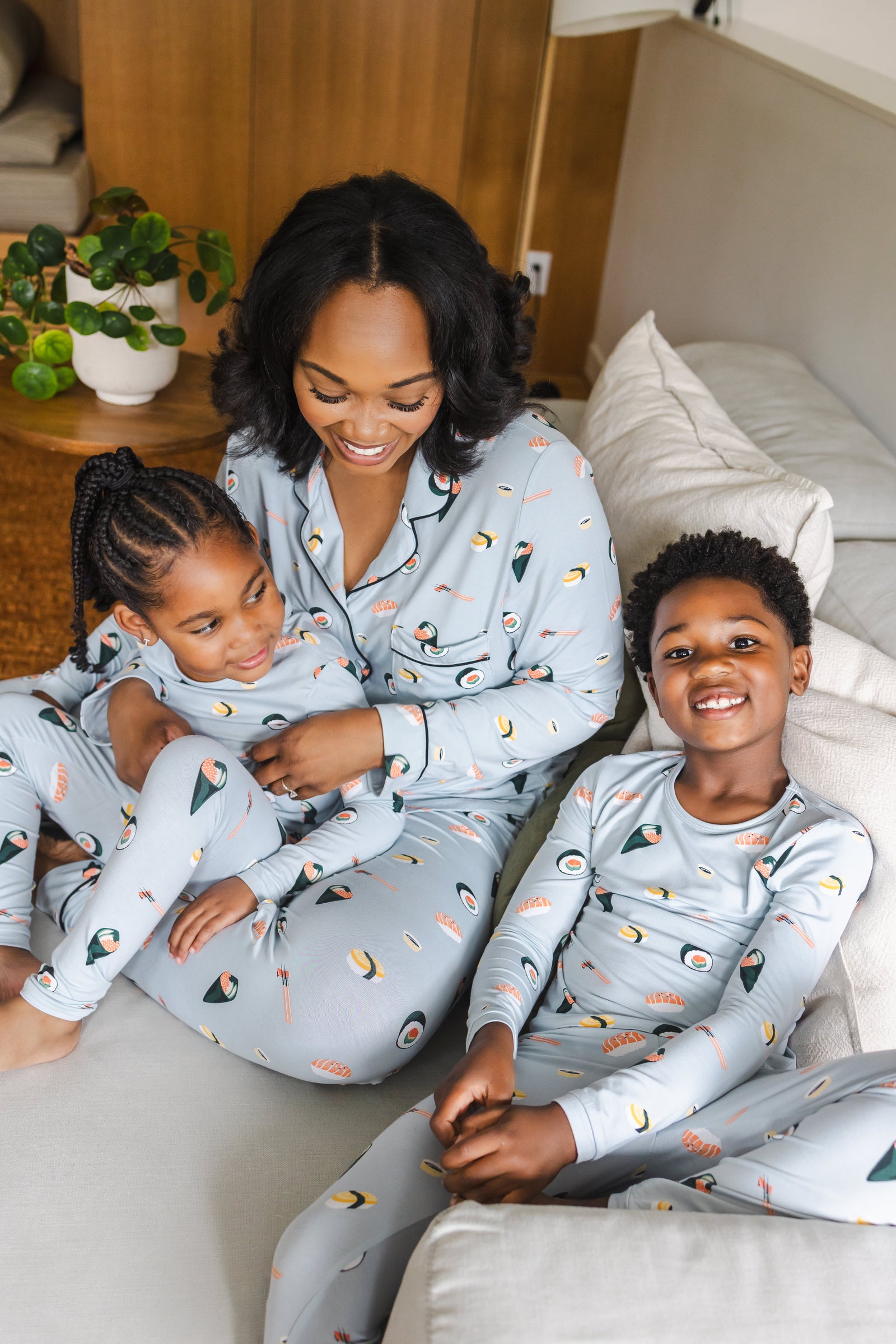Long Sleeve Pajamas in Ice Sushi - Image 3