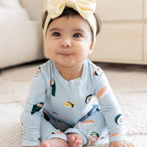 Zippered Romper in Ice Sushi