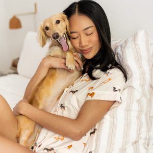 Women's Short Sleeve Pajama Set in Dachshund
