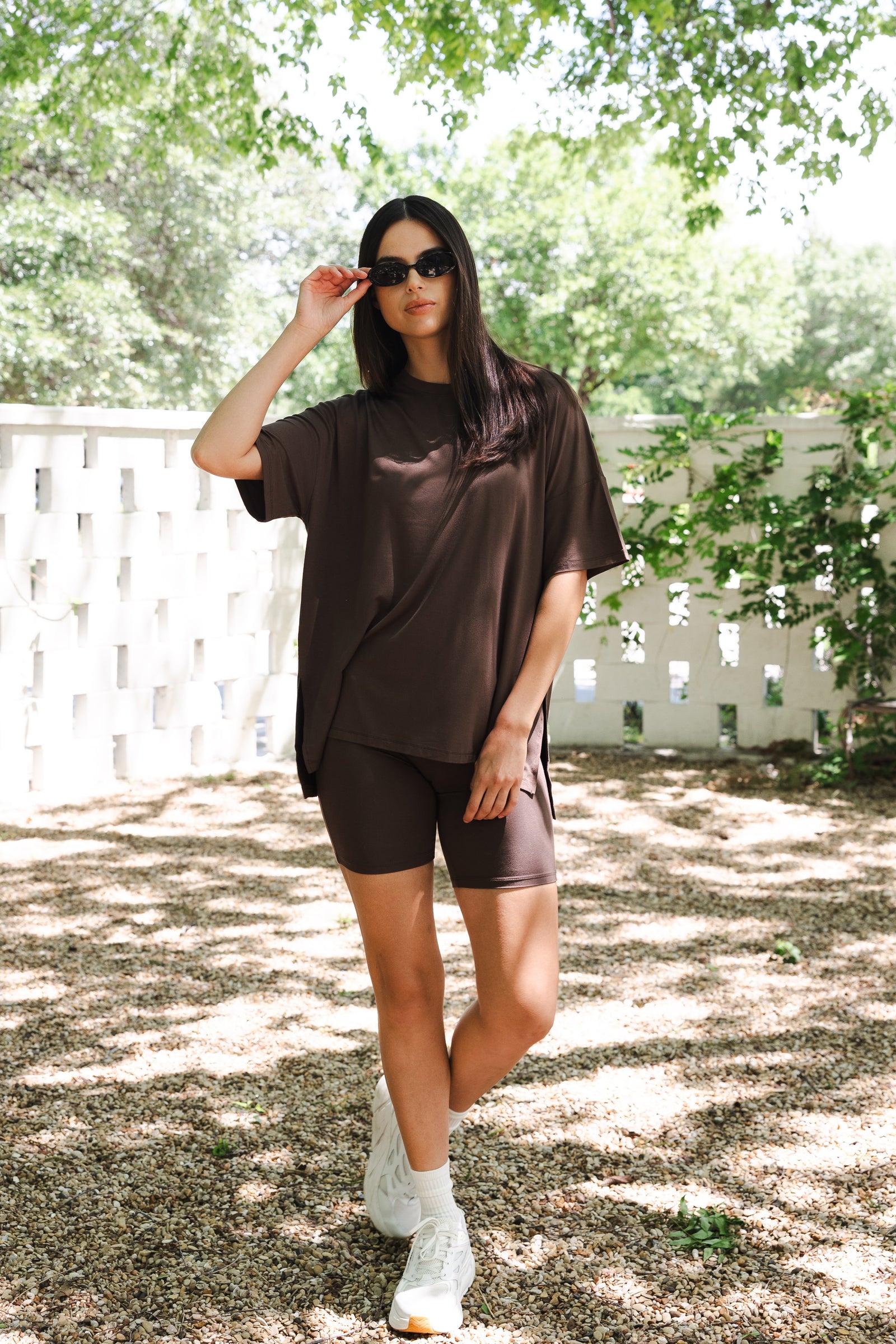 Women’s Biker Short Set in Espresso - Image 5