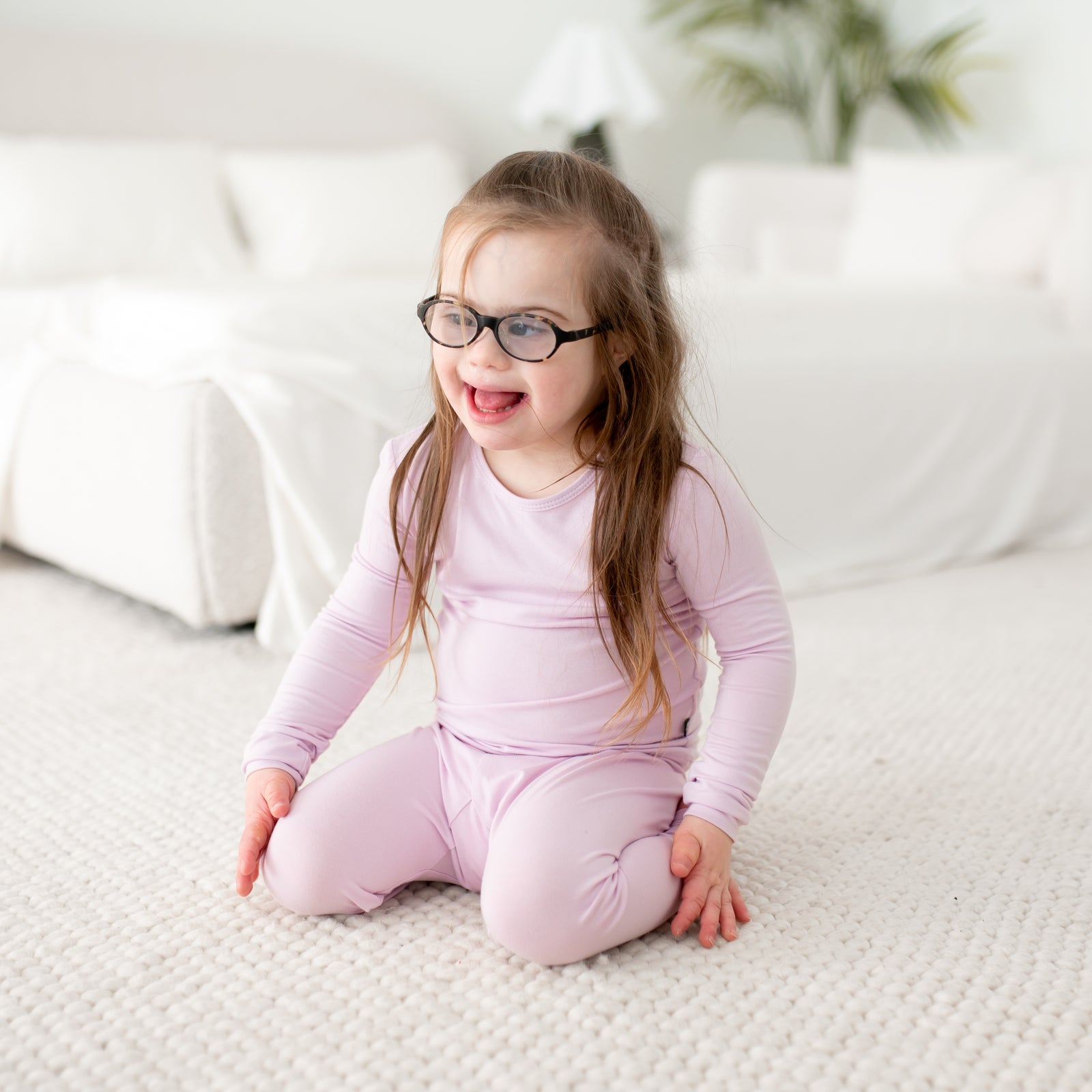 Long Sleeve Pajamas in Thistle - Image 3