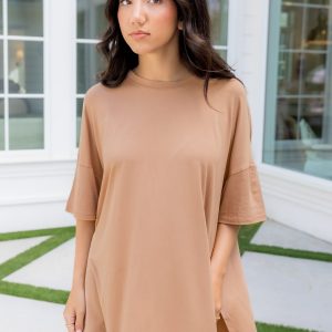 Women’s Biker Short Set in Latte