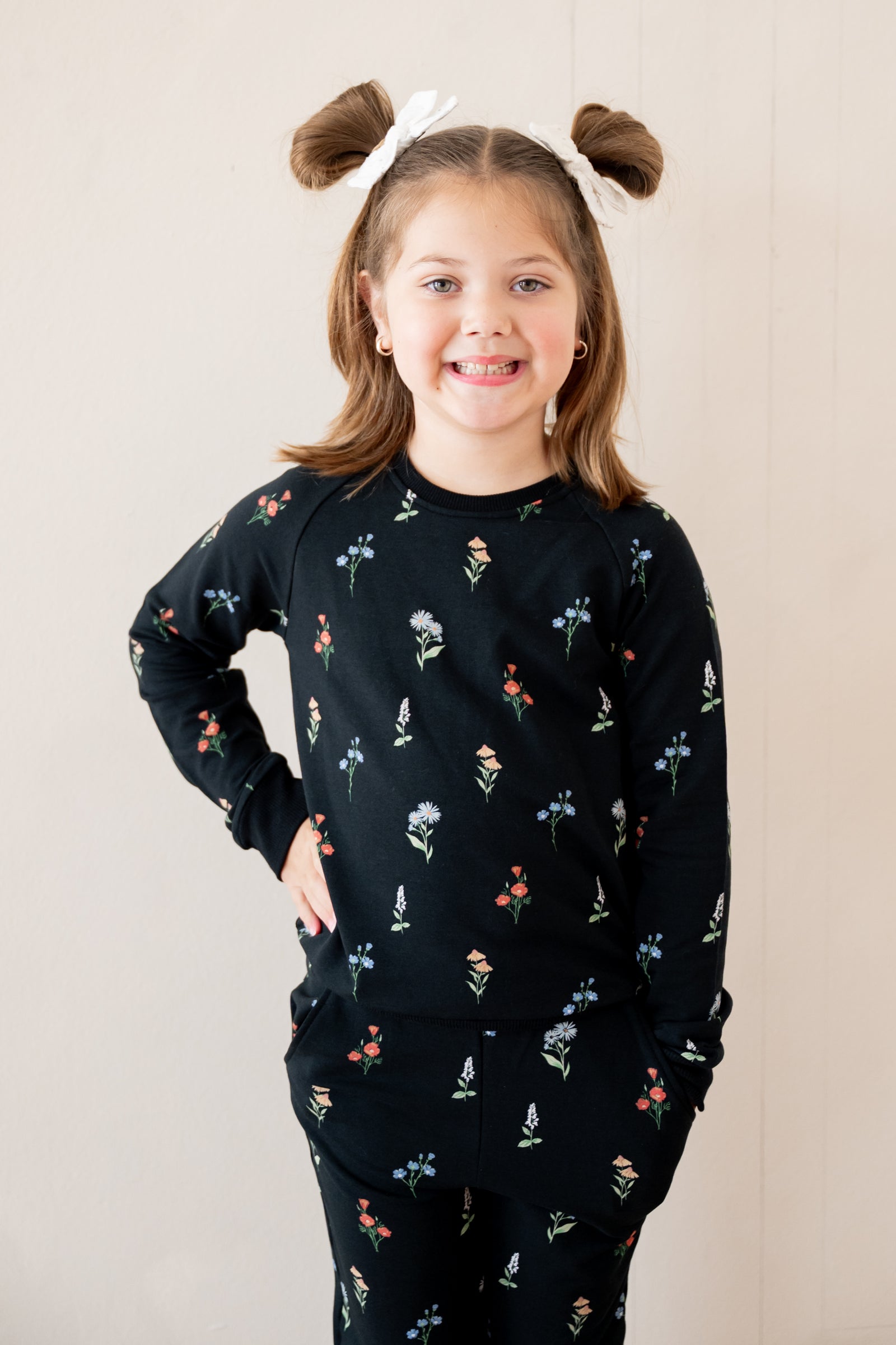Long Sleeve Jogger Set in Midnight Wildflower - Image 4