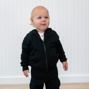 Fleece Zip Up Hoodie in Midnight