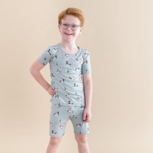 Short Sleeve Pajamas in Mallard Duck