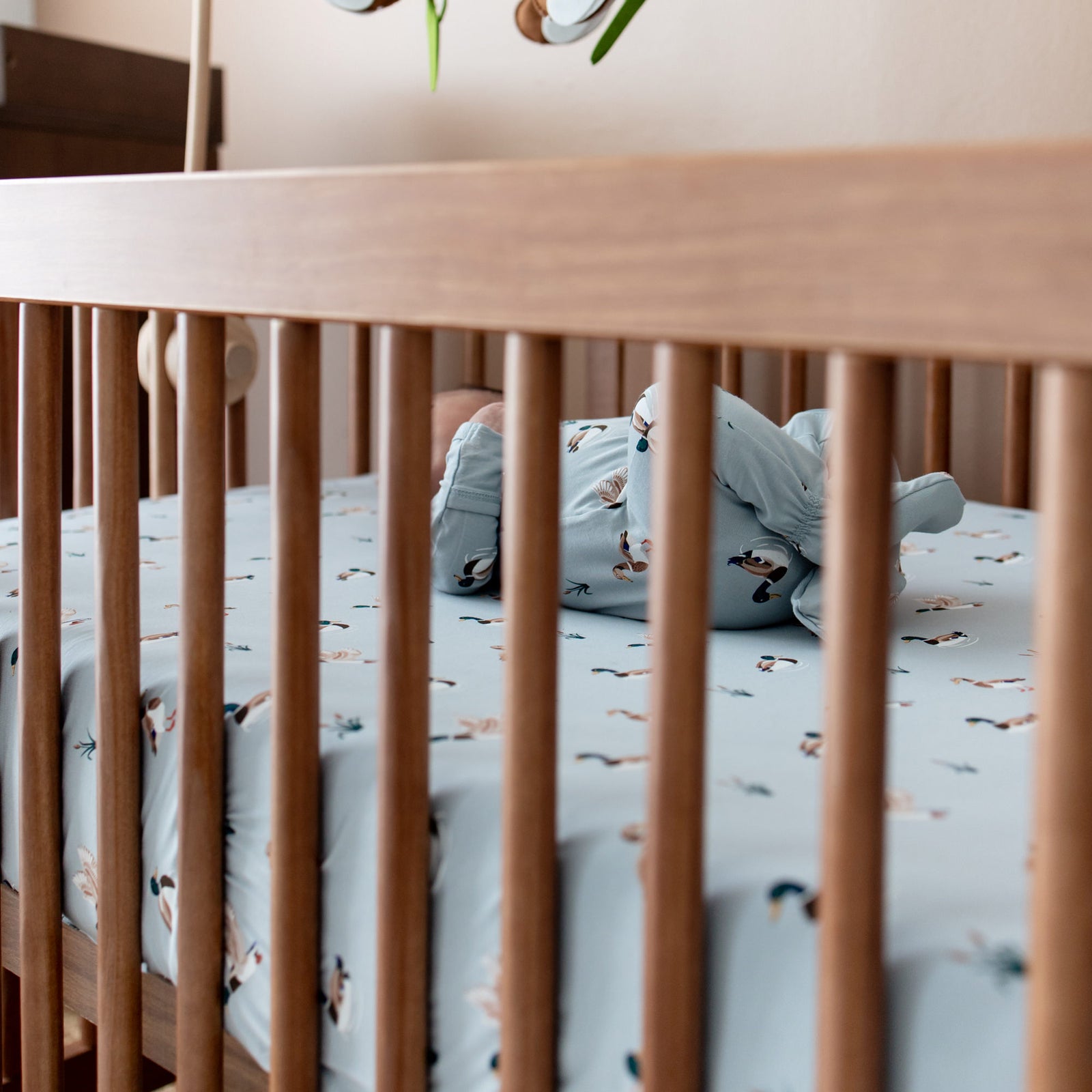 Crib Sheet in Mallard Duck - Image 5