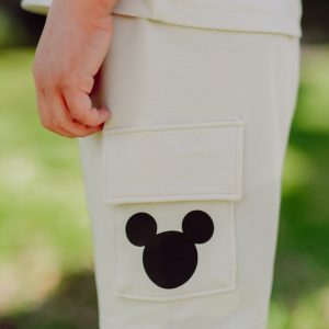 Cargo Short in Mickey Mouse on Ecru