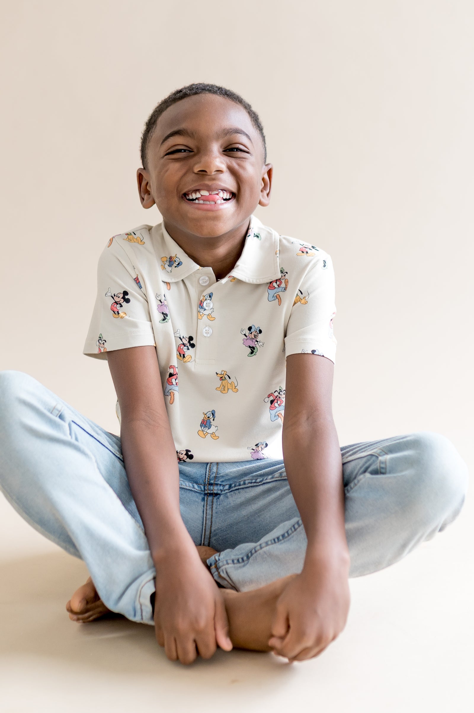 Toddler Short Sleeve Polo in Mickey Mouse and Friends - Image 4