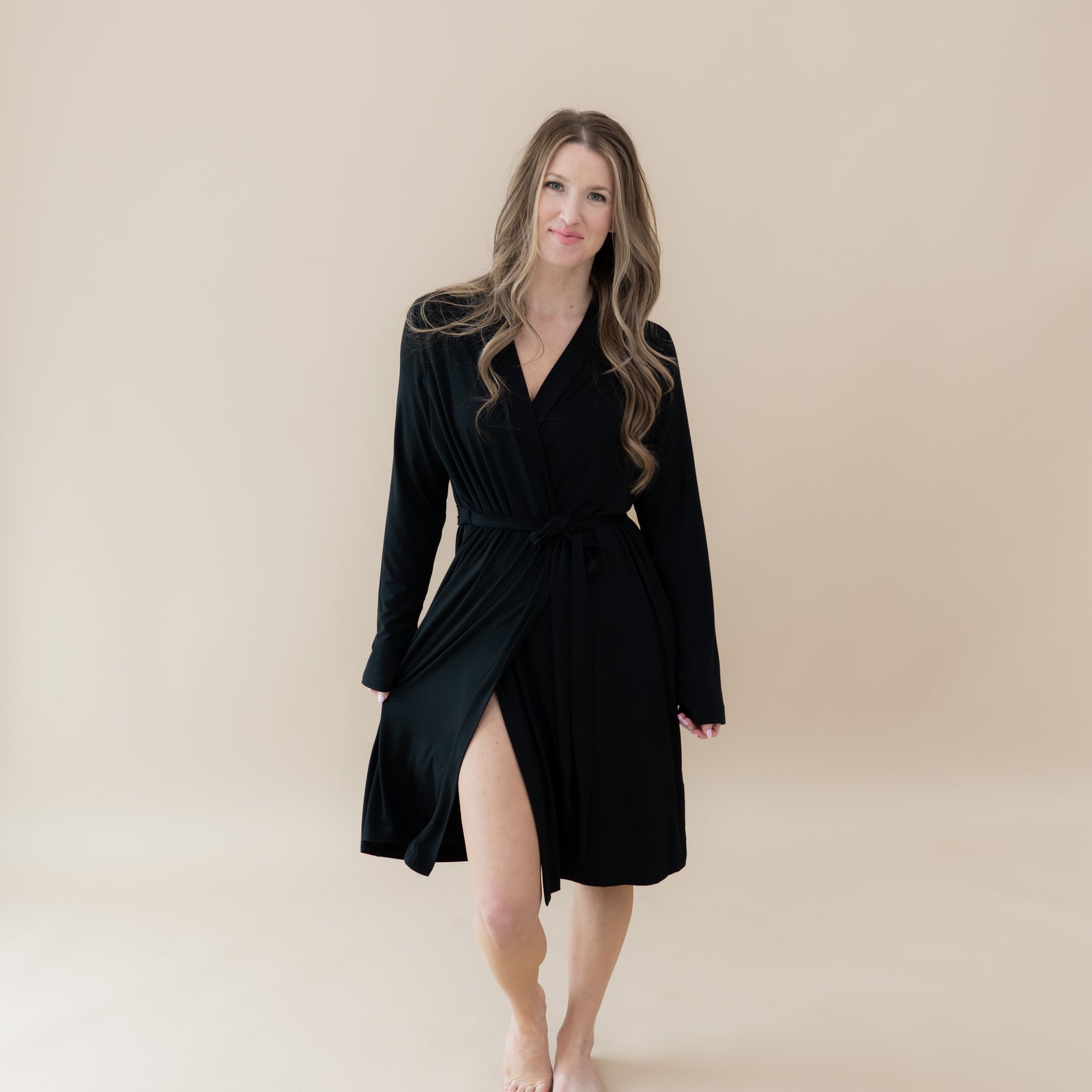 Women’s Lounge Robe in Midnight - Image 3