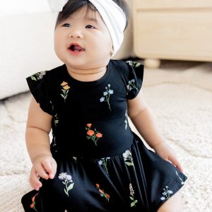 Twirl Bodysuit Dress in Midnight Wildflower