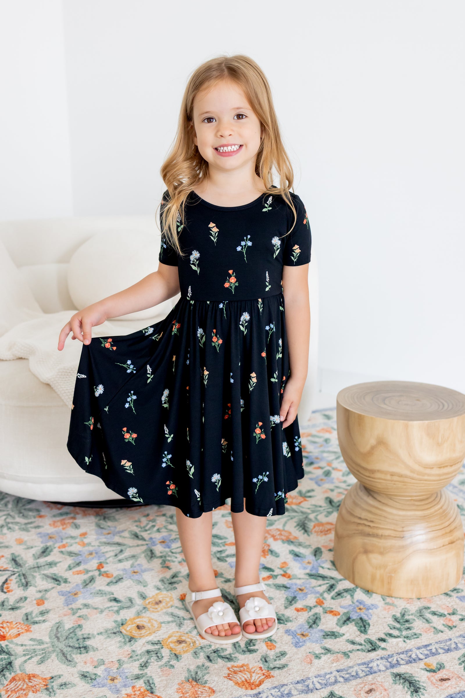 Twirl Dress in Midnight Wildflower - Image 4