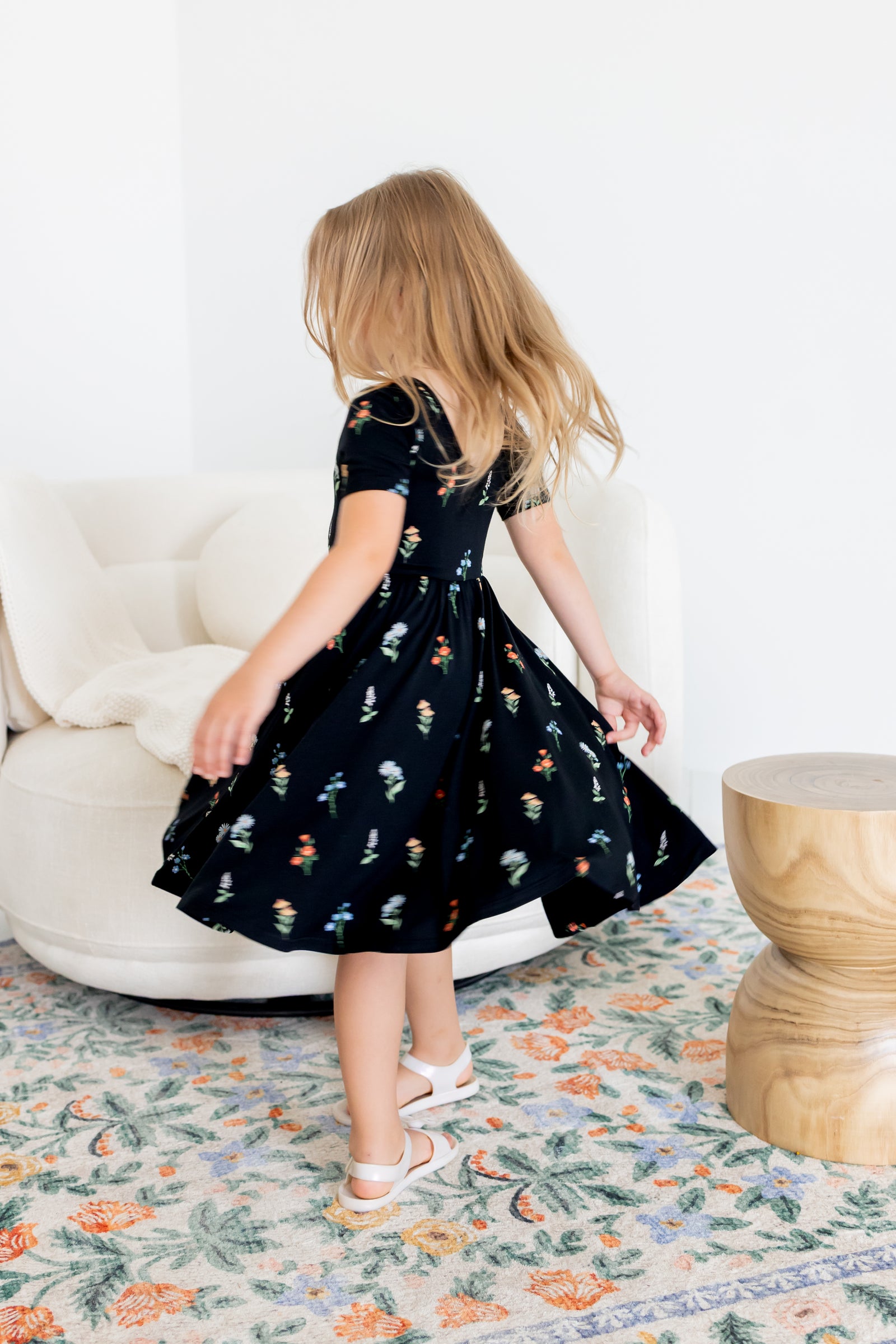Twirl Dress in Midnight Wildflower - Image 5