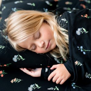 Toddler Pillowcase in Midnight Wildflower