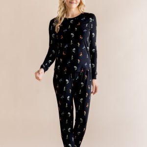 Women's Jogger Pajama Set in Midnight Wildflower